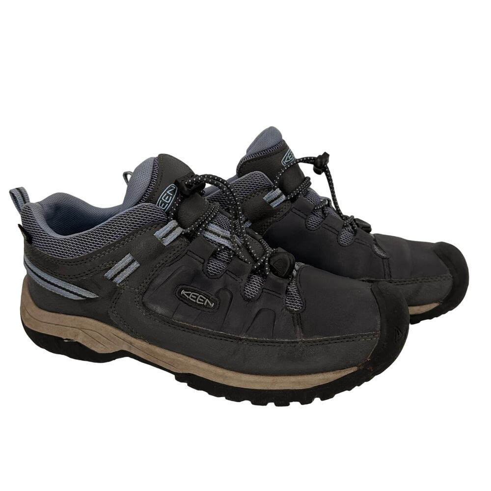 Keen Kids Targhee Grey Leather Waterproof Hiking Shoes Size 6
